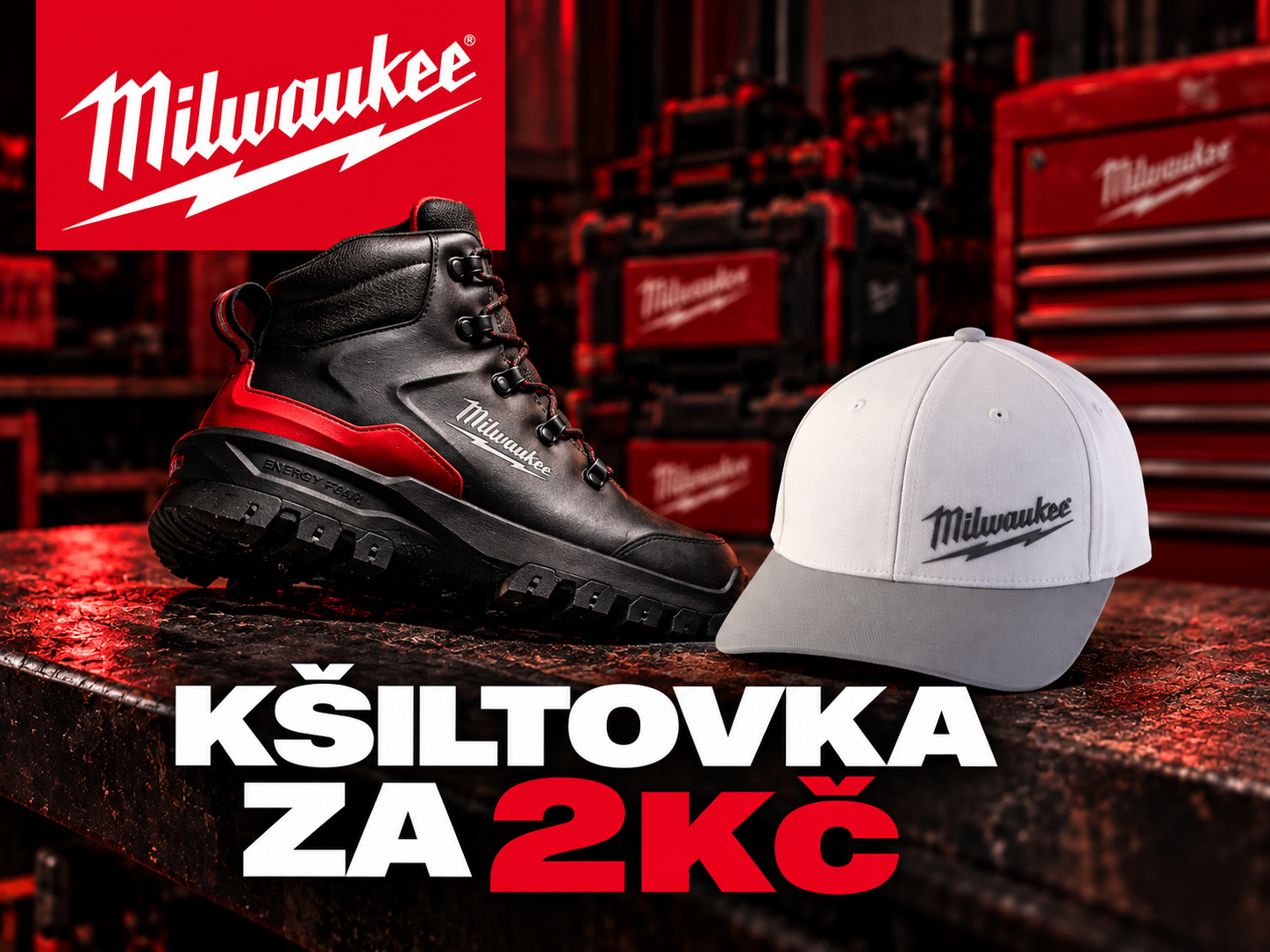 Získejte MILWAUKEE kšiltovku jen za 2 Kč!